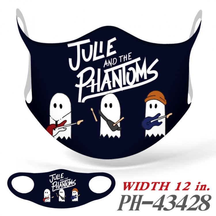 Julie and the Phantoms Full color Ice silk seamless Mask   price for 5 pcs PH-43428A