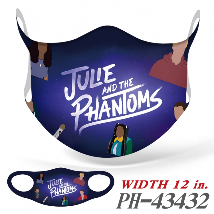 Julie and the Phantoms Full color Ice silk seamless Mask   price for 5 pcs PH-43432A