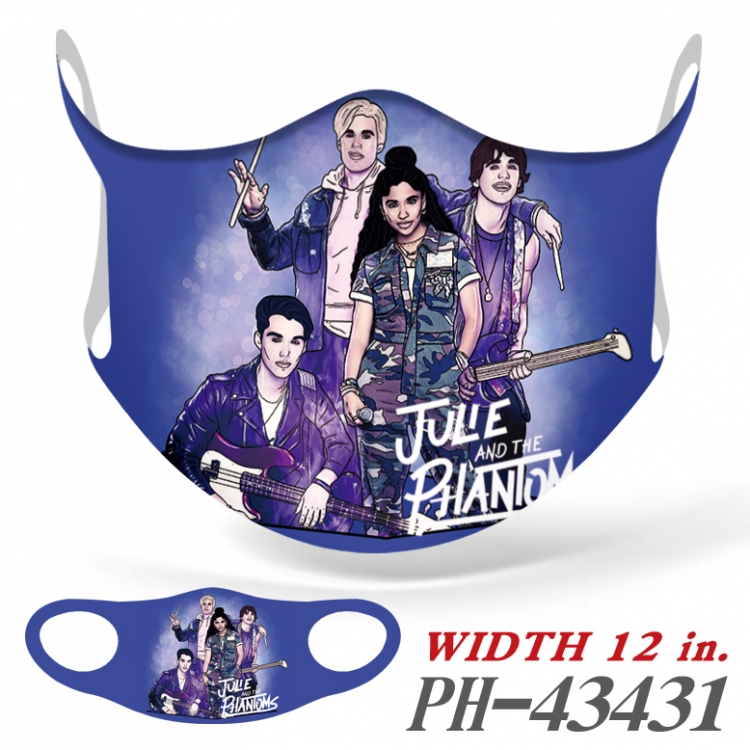 Julie and the Phantoms Full color Ice silk seamless Mask   price for 5 pcs PH-43431A