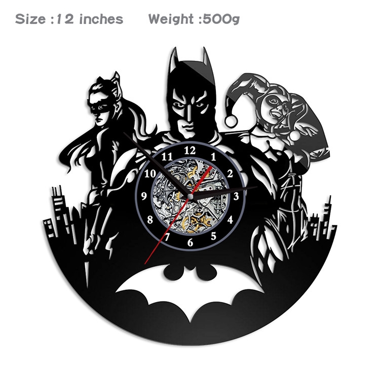 Batman  Creative painting wall clocks and clocks PVC material No battery BFX-014