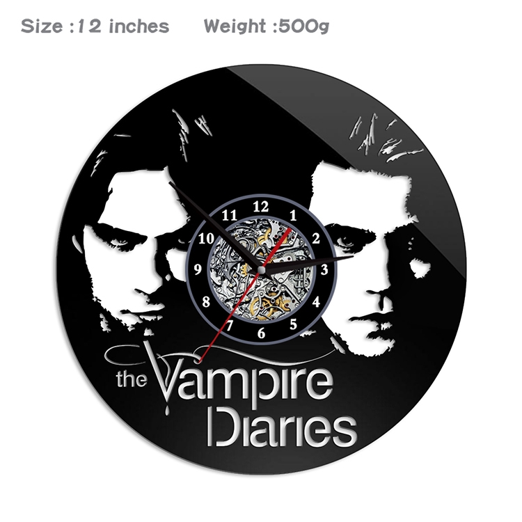The Vampire Diaries Creative painting wall clocks and clocks PVC material No battery XXGRJ-001