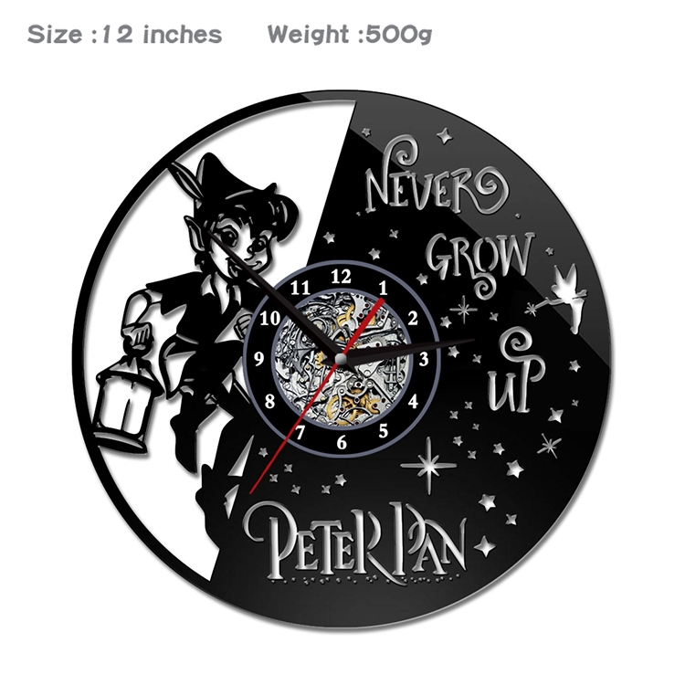 Peter Pan Creative painting wall clocks and clocks PVC material No battery