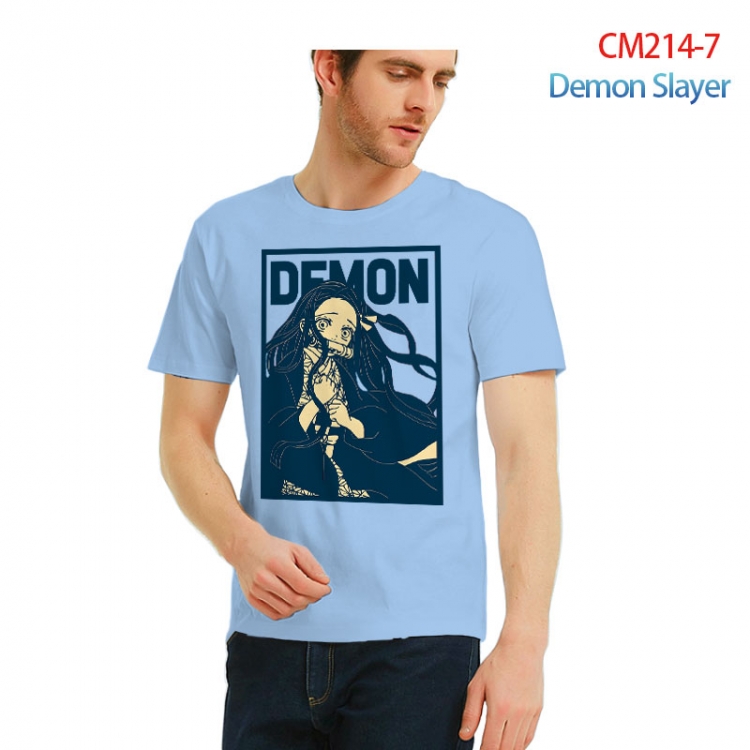 Demon Slayer Kimets Printed short-sleeved cotton T-shirt from S to 3XL   CM214-7