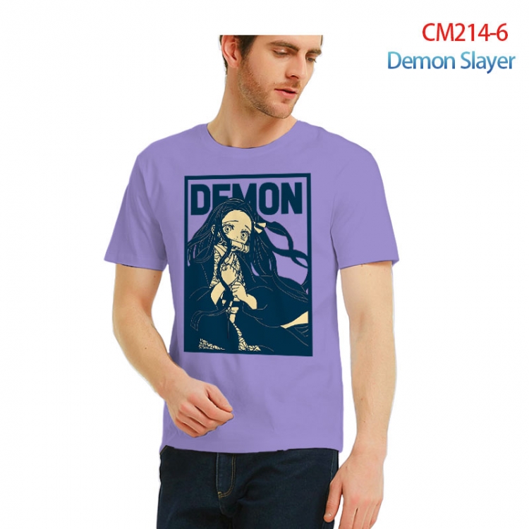 Demon Slayer Kimets Printed short-sleeved cotton T-shirt from S to 3XL   CM214-6