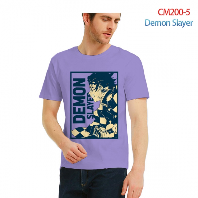 Demon Slayer Kimets Printed short-sleeved cotton T-shirt from S to 3XL   CM200-6