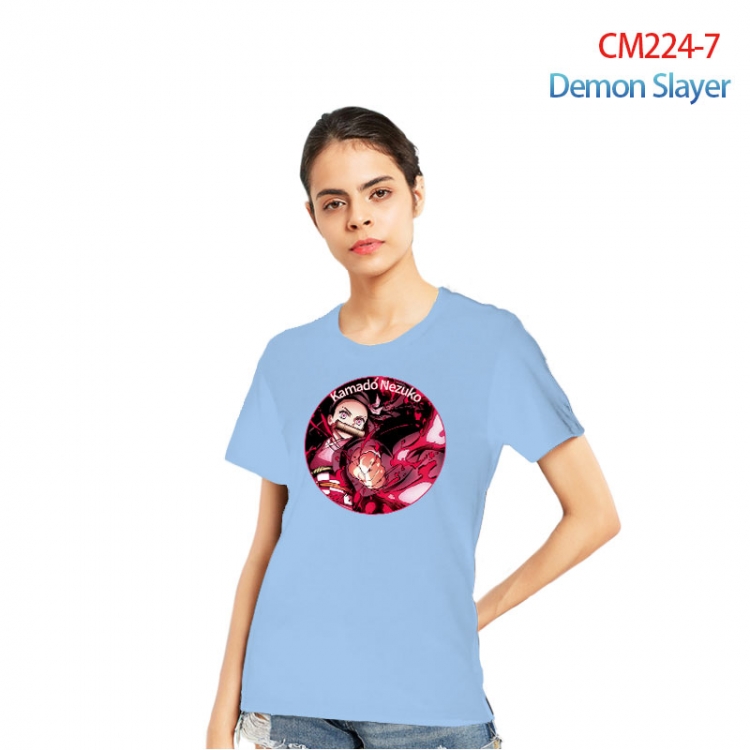 Demon Slayer Kimets Printed short-sleeved cotton T-shirt from S to 3XL   CM224-7