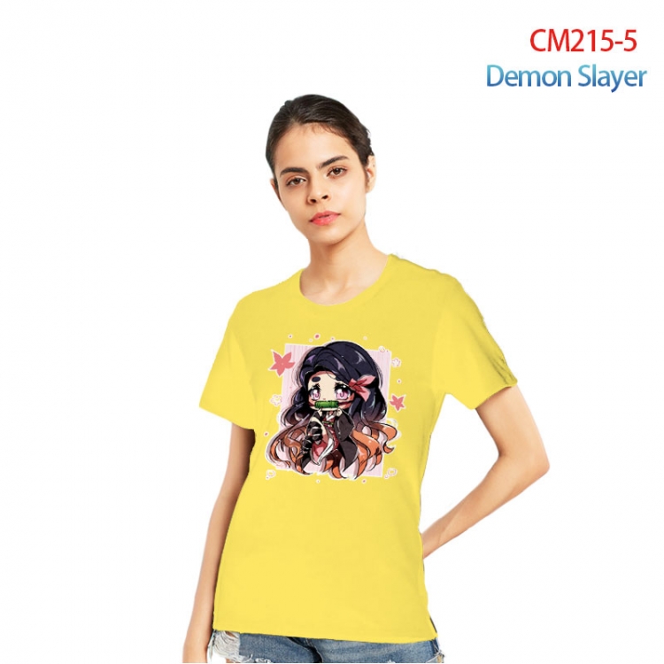 Demon Slayer Kimets Printed short-sleeved cotton T-shirt from S to 3XL   CM215-5