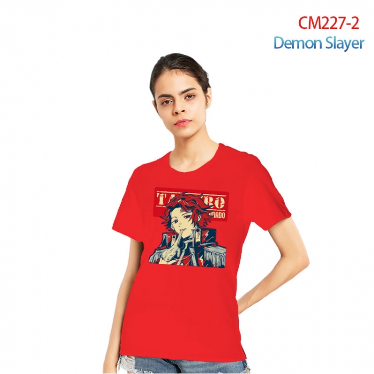 Demon Slayer Kimets Printed short-sleeved cotton T-shirt from S to 3XL   CM227-2