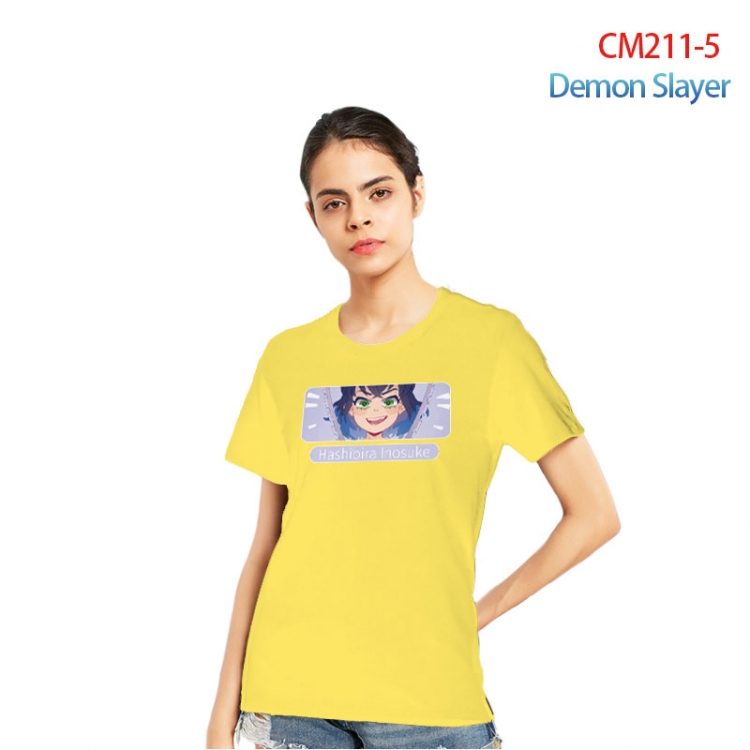 Demon Slayer Kimets Printed short-sleeved cotton T-shirt from S to 3XL   CM211-5