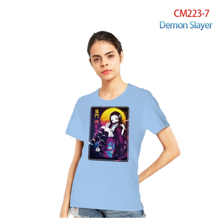 Demon Slayer Kimets Printed short-sleeved cotton T-shirt from S to 3XL  CM223-7