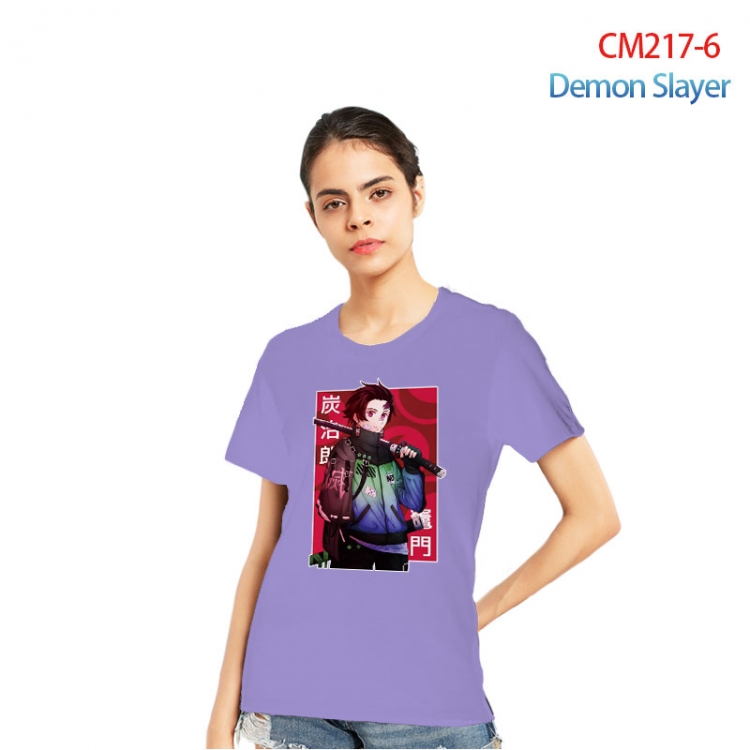 Demon Slayer Kimets Printed short-sleeved cotton T-shirt from S to 3XL CM217-6