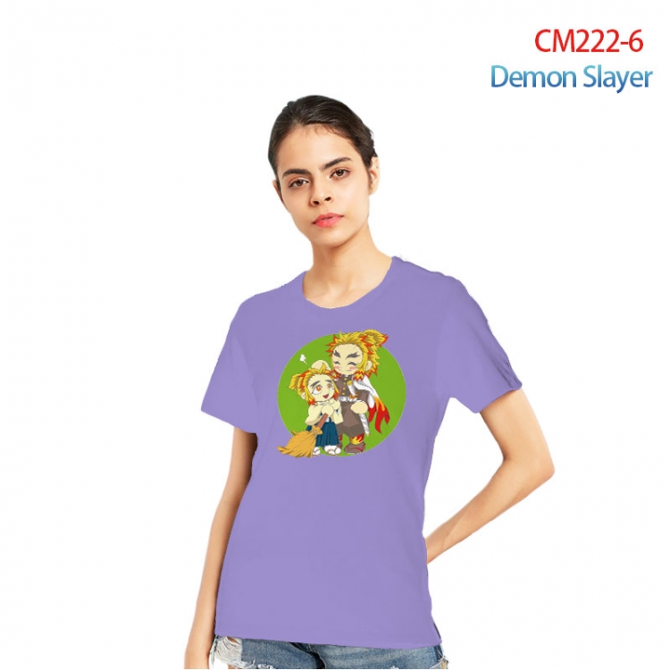Demon Slayer Kimets Printed short-sleeved cotton T-shirt from S to 3XL CM222-6