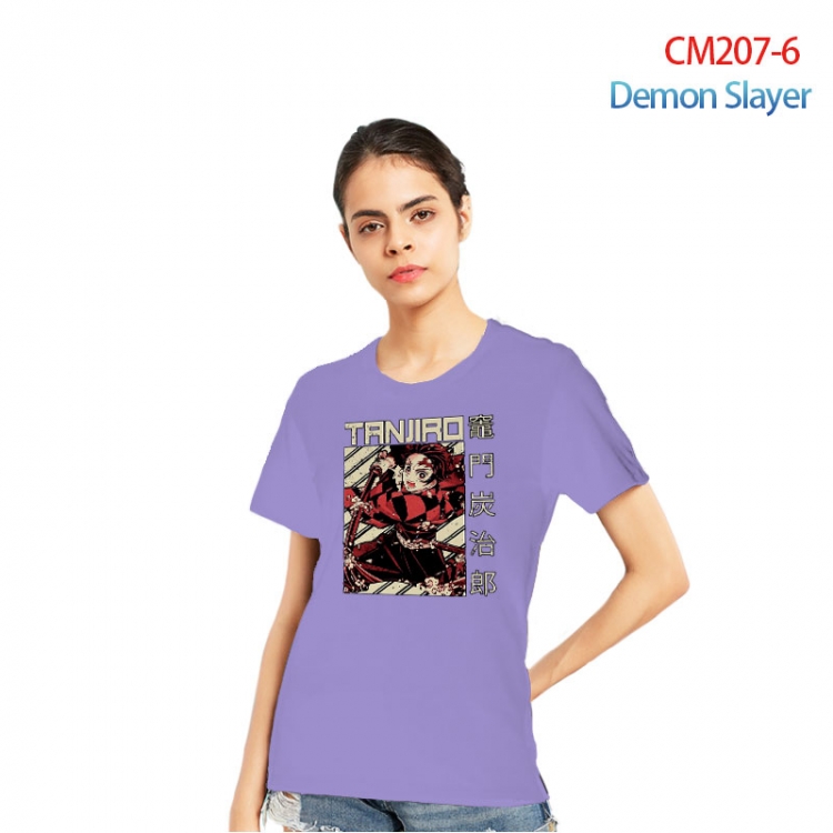 Demon Slayer Kimets Printed short-sleeved cotton T-shirt from S to 3XL CM207-6