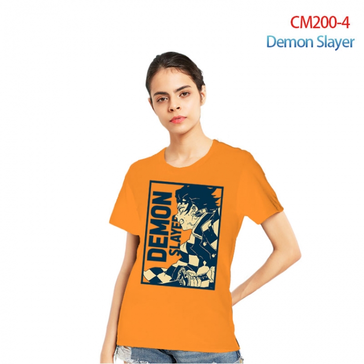 Demon Slayer Kimets Printed short-sleeved cotton T-shirt from S to 3XL CM200-4