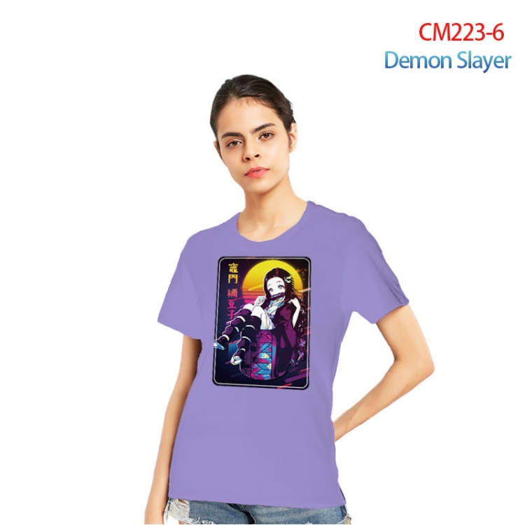 Demon Slayer Kimets Printed short-sleeved cotton T-shirt from S to 3XL CM223-6