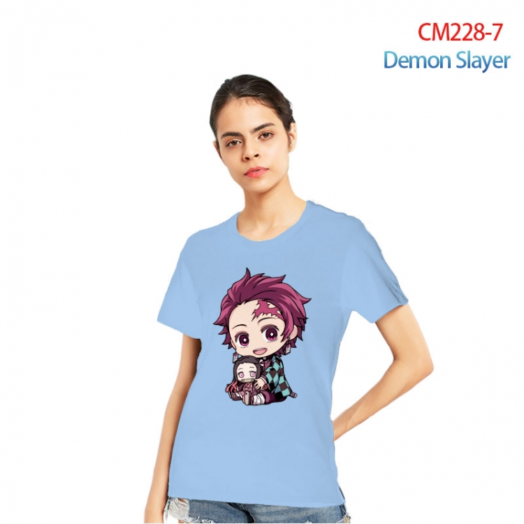 Demon Slayer Kimets Printed short-sleeved cotton T-shirt from S to 3XL CM228-7