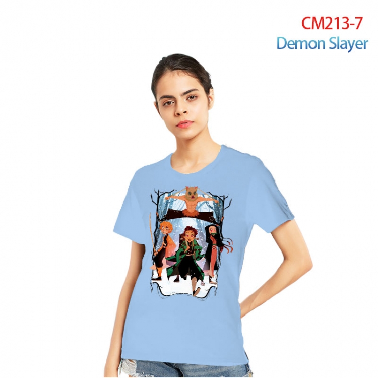 Demon Slayer Kimets Printed short-sleeved cotton T-shirt from S to 3XL CM213-7
