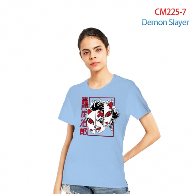 Demon Slayer Kimets Printed short-sleeved cotton T-shirt from S to 3XL CM225-7