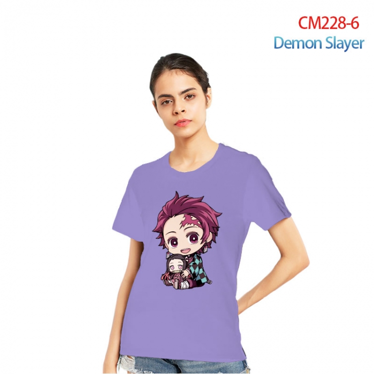 Demon Slayer Kimets Printed short-sleeved cotton T-shirt from S to 3XL CM228-6