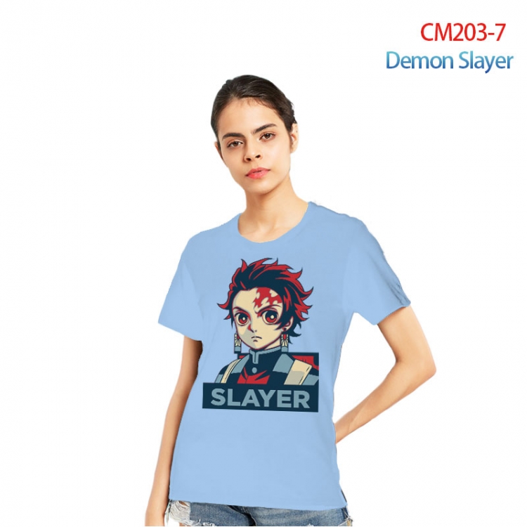 Demon Slayer Kimets Printed short-sleeved cotton T-shirt from S to 3XL CM203-7