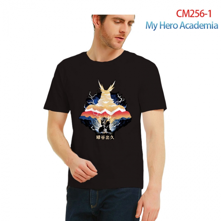 male Printed short-sleeved cotton T-shirt from S to 3XL   CM256-1