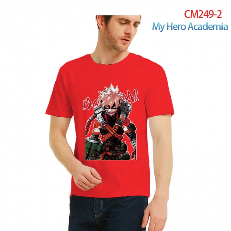 male Printed short-sleeved cotton T-shirt from S to 3XL   CM249-2