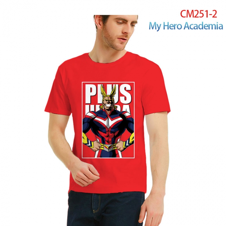 male Printed short-sleeved cotton T-shirt from S to 3XL   CM251-2