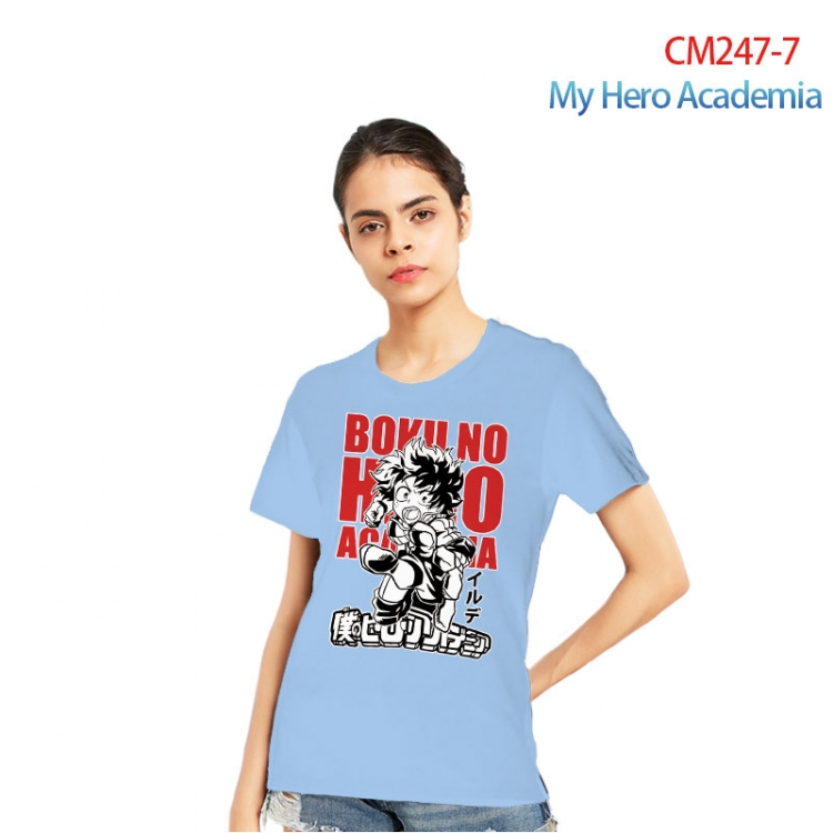 My Hero Academia Women's Printed short-sleeved cotton T-shirt from S to 3XL  CM247-7