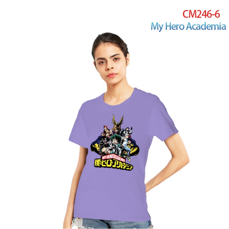 My Hero Academia Women's Printed short-sleeved cotton T-shirt from S to 3XL   CM246-6