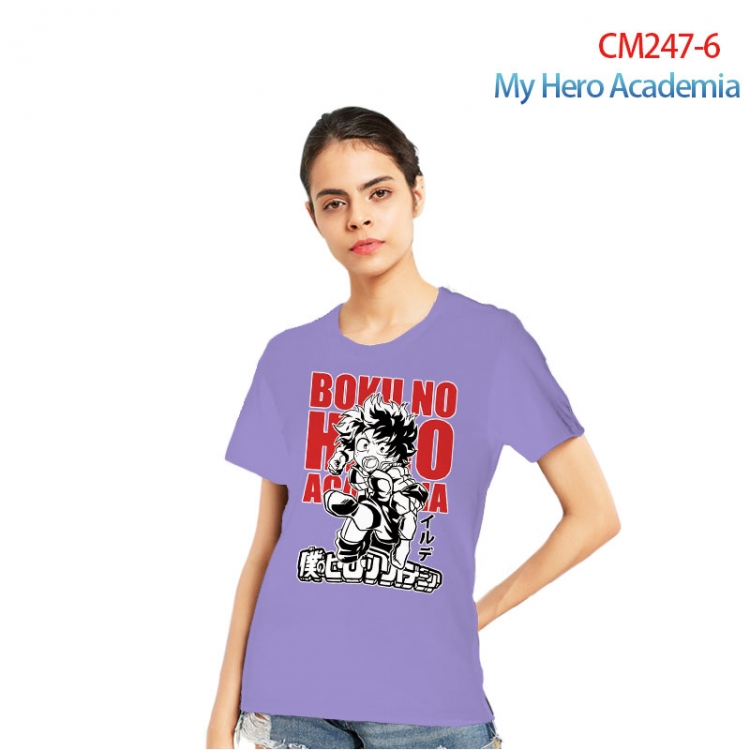 My Hero Academia Women's Printed short-sleeved cotton T-shirt from S to 3XL  CM247-6