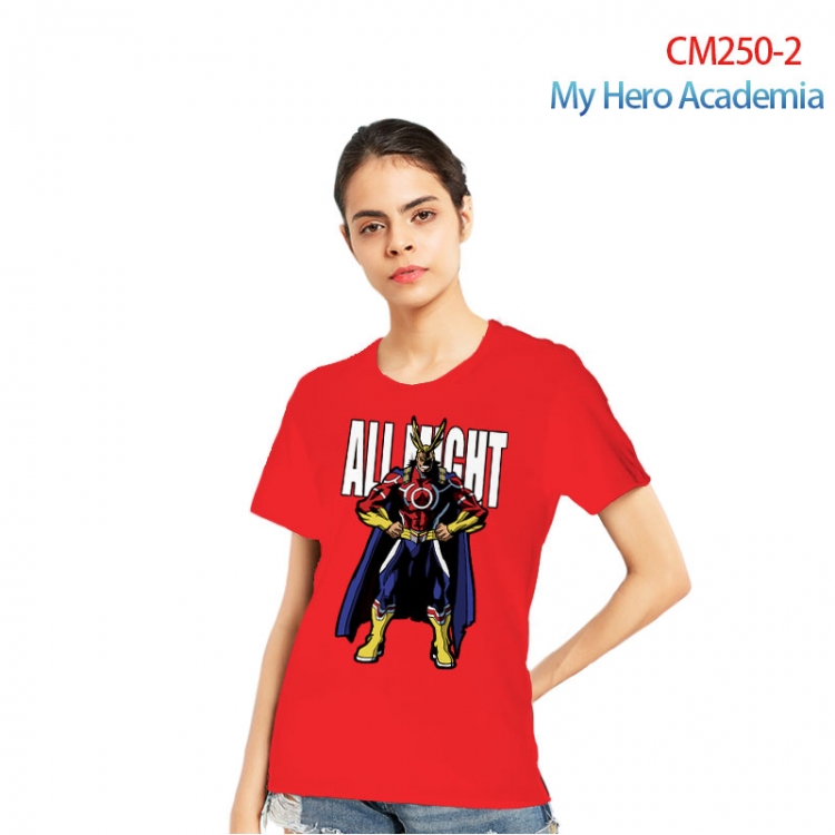 My Hero Academia Women's Printed short-sleeved cotton T-shirt from S to 3XL  CM250-2