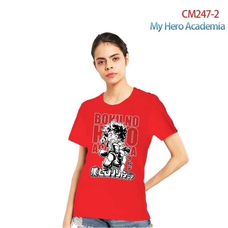 My Hero Academia Women's Printed short-sleeved cotton T-shirt from S to 3XL   CM247-2