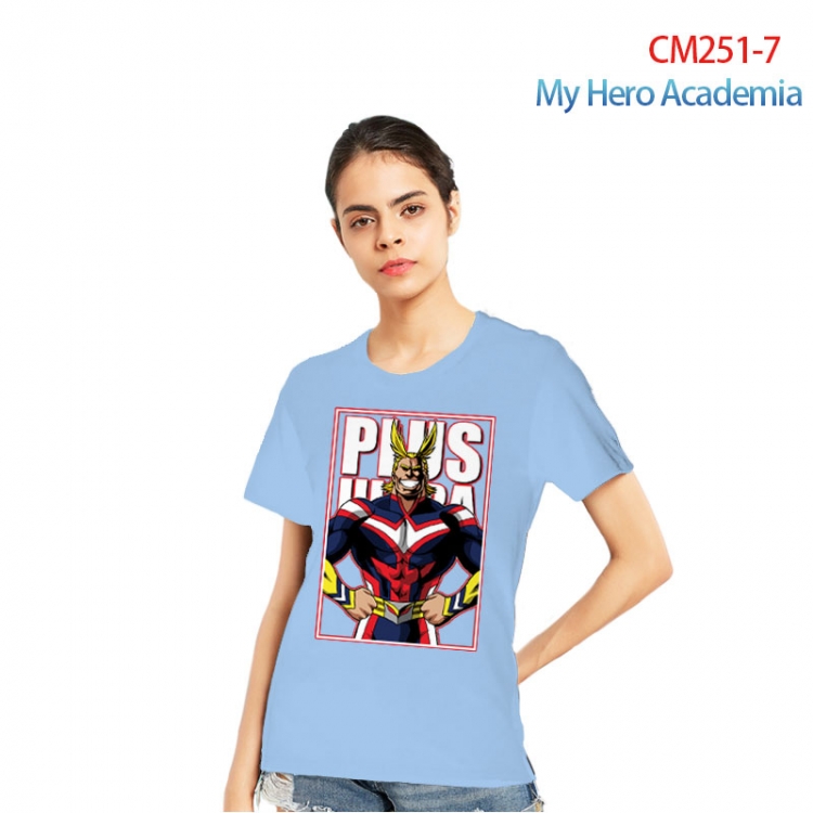 My Hero Academia Women's Printed short-sleeved cotton T-shirt from S to 3XL   CM251-7