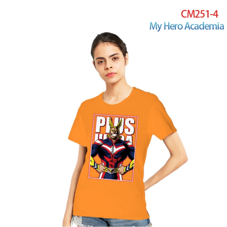 My Hero Academia Women's Printed short-sleeved cotton T-shirt from S to 3XL    CM251-4