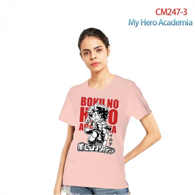 My Hero Academia Women's Printed short-sleeved cotton T-shirt from S to 3XL   CM247-3