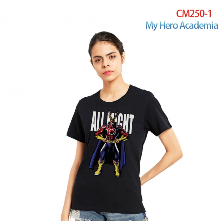 My Hero Academia Women's Printed short-sleeved cotton T-shirt from S to 3XL    CM250-1