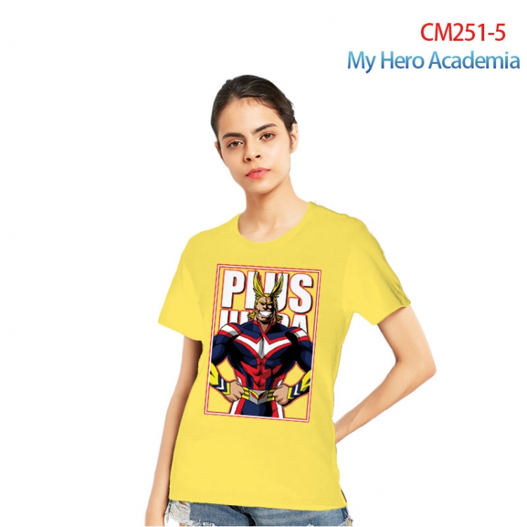 My Hero Academia Women's Printed short-sleeved cotton T-shirt from S to 3XL   CM251-5