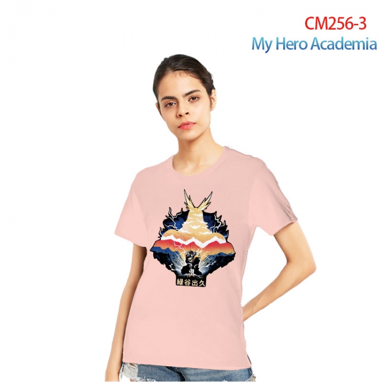 My Hero Academia Women's Printed short-sleeved cotton T-shirt from S to 3XL   CM256-3