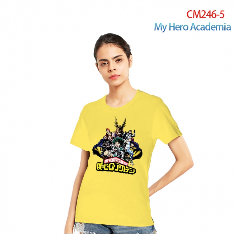 My Hero Academia Women's Printed short-sleeved cotton T-shirt from S to 3XL    CM246-5
