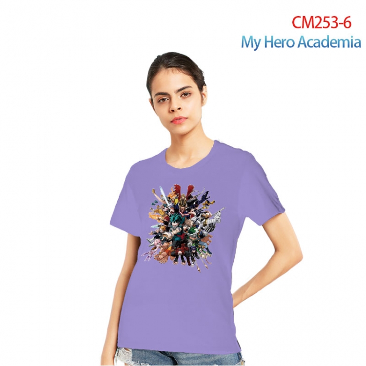 My Hero Academia Women's Printed short-sleeved cotton T-shirt from S to 3XL   CM253-6
