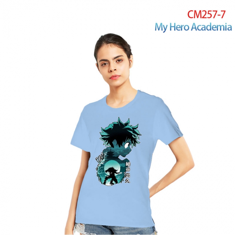 My Hero Academia Women's Printed short-sleeved cotton T-shirt from S to 3XL  CM257-7