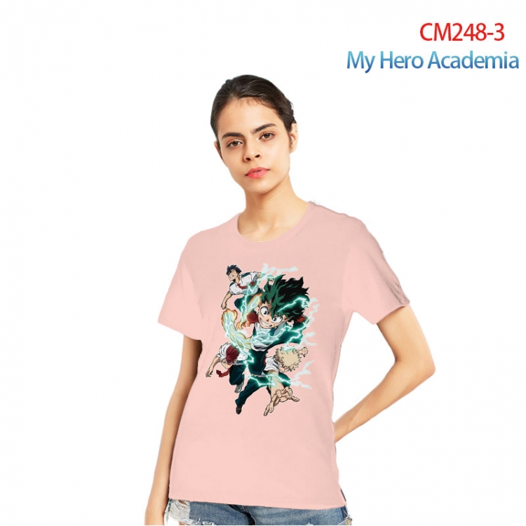 My Hero Academia Women's Printed short-sleeved cotton T-shirt from S to 3XL  CM248-3