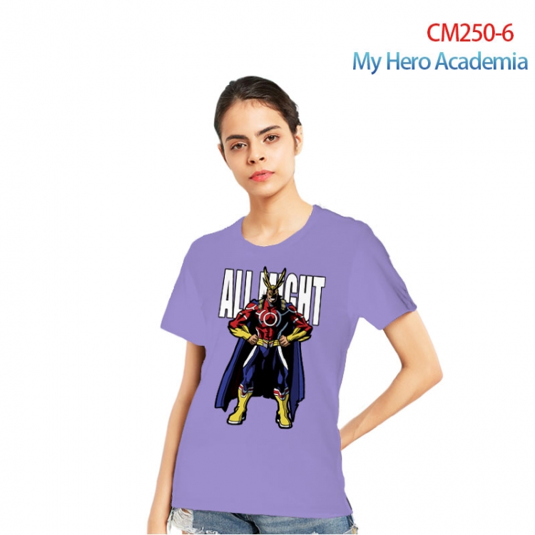 My Hero Academia Women's Printed short-sleeved cotton T-shirt from S to 3XL CM250-6