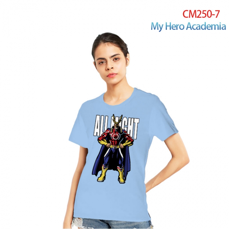 My Hero Academia Women's Printed short-sleeved cotton T-shirt from S to 3XL CM250-7
