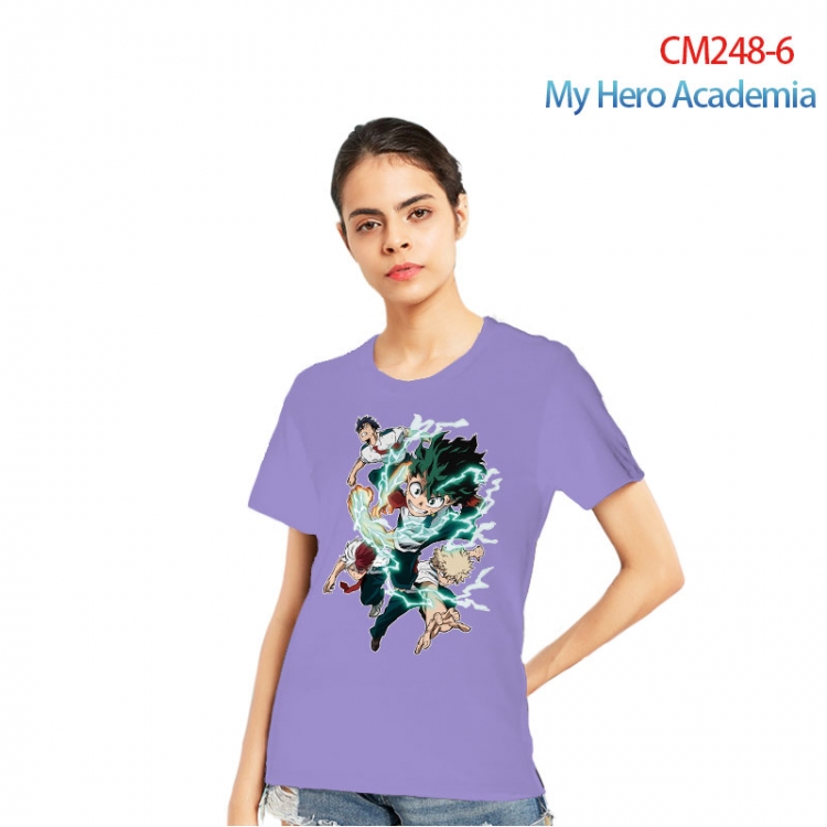 My Hero Academia Women's Printed short-sleeved cotton T-shirt from S to 3XL CM248-6