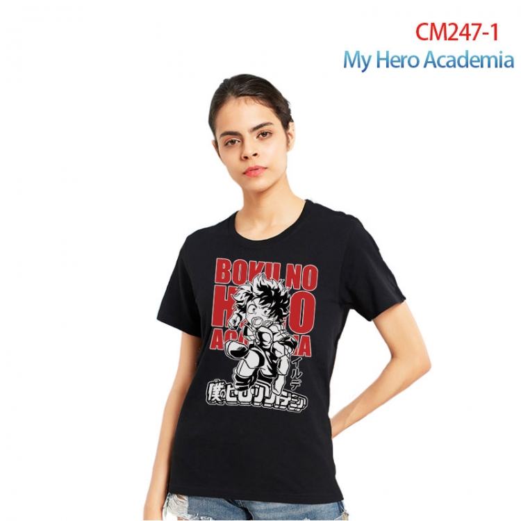 My Hero Academia Women's Printed short-sleeved cotton T-shirt from S to 3XL  CM247-1