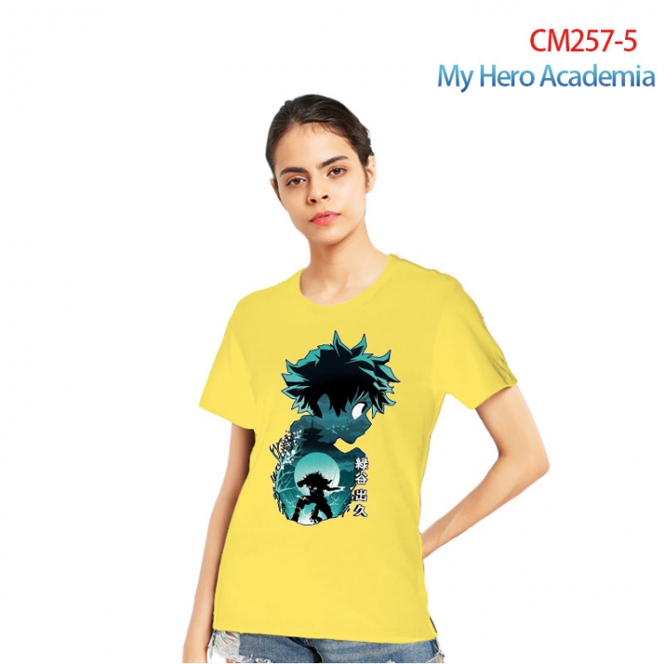 My Hero Academia Women's Printed short-sleeved cotton T-shirt from S to 3XL  CM257-5