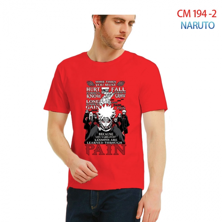 Naruto Printed short-sleeved cotton T-shirt from S to 3XL CM 194 2