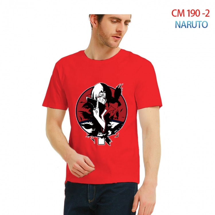 Naruto Printed short-sleeved cotton T-shirt from S to 3XL  CM 190 2