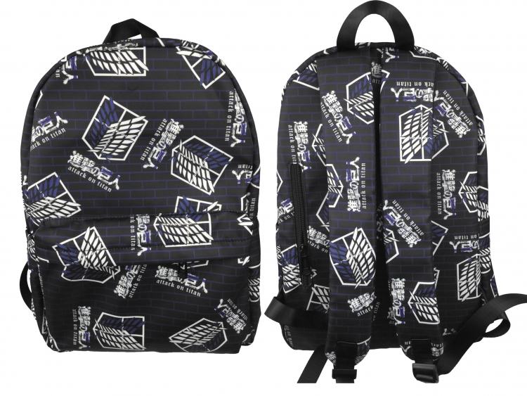 Shingeki no Kyojin Animation surrounding printed student backpack